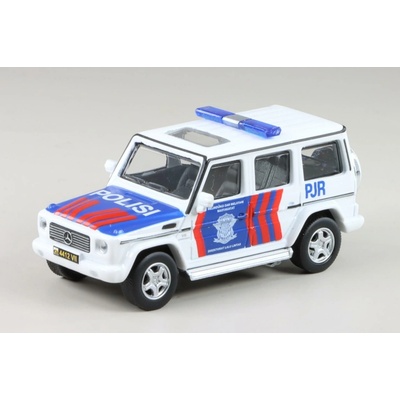Kyosho Mercedes-Benz G55 AMG Policie Traffic bílá/modrá 1:64