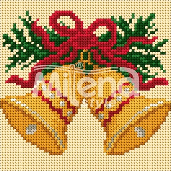 Image 1 of Milena Style Коледни камбанки - гоблен с щампа без конци