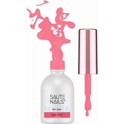 Saute Nails Magnetický Lakier Hybrydowy E06 Cat Eye Oranžový TPO FREE 8ml