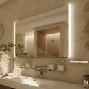 Nimco Zrkadlá - Koupelnové podsvícené LED 1000 x 700 mm, hranaté, aluminium ZP 11004