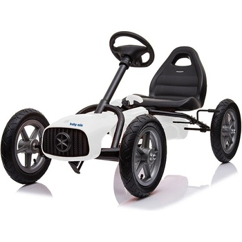 Go-kart Detská šliapacia motokára Baby Mix Buggy biela