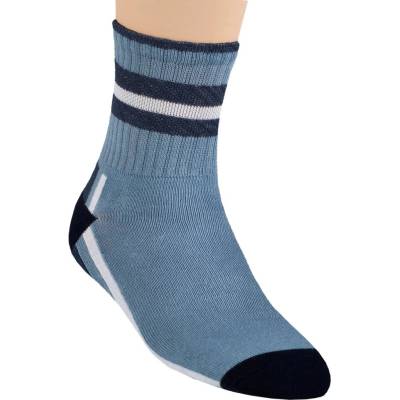 STEVEN Chlapecké klasické ponožky se vzorem pruhu 014/907 tyrkys tmavá