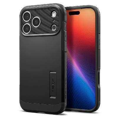 Хибриден кейс с най-висока степен на защита с MagSafe за iPhone 17 Pro Max - Spigen Tough Armor T MagSafe Case (черен) (ACS10297)