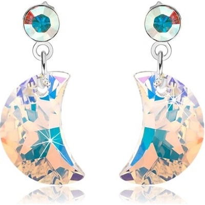 Šperky eshop náušnice visící měsíčky ze světle žlutých krystalů Swarovski R25.22