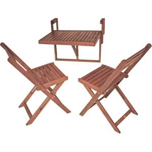 Garden Pleasure ADDU Balcony Berkeley Комплект от 2 стола и странична маса от евкалиптово дърво - Garden Pleasure (985083)
