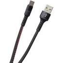 MobilNET KAB-0116-USB-TYPEC Dátový a nabíjací TPU USBUSB-C, 2A, 1m, černý