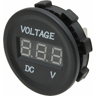 Digitální voltmetr - červený displej / zapuštěný - napájení 12 - 24 V