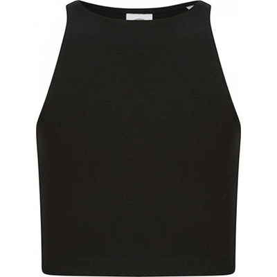 SF Minni dívčí strečové crop top tričko černá – Sleviste.cz