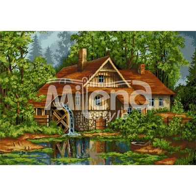 Milena Style Край езерото - гоблен със схема конци dmc 1: 1