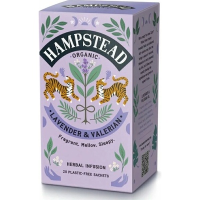 Hampstead Tea London BIO bylinný čaj s levanduľou a valeriánou 20 ks
