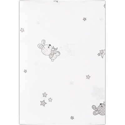 Lorelli Чаршаф от ранфорс Lorelli - Little Rabbits, 150 x 100 cm, Сив (20051326601)