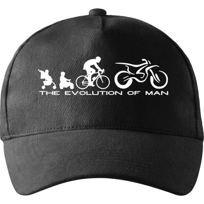 Evolution of man Enduro so zahnutým šiltom a látkovou sponou Čierna