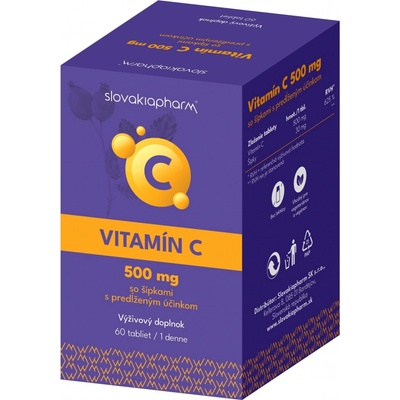 Slovakiapharm Vitamín C 500 mg so šípkami 60 tabliet