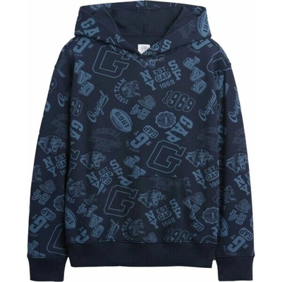 GAP V-FRCH FT Fall Logo Po Aop Print černá