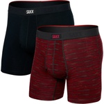 Saxx Мъжко синтетично термобельо Saxx Vibe Xtra Boxer Brief Fly 2-Pack Synthetic base layer - Spacedye Stripe / Black - размер XXL (014-2280-0714)