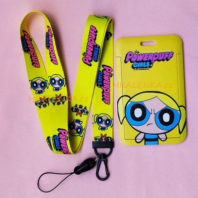 Šňůrka na krk s cedulkou The Powerpuff Girls Bubbles