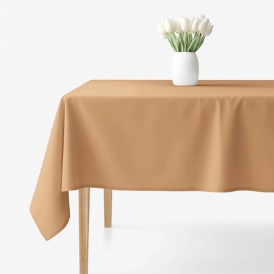 Goldea hranatý ubrus 100% bavlněné plátno hnědý 100x140 cm