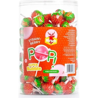 Kaumy Super bubble lízátka jahodová 100 x 17 g