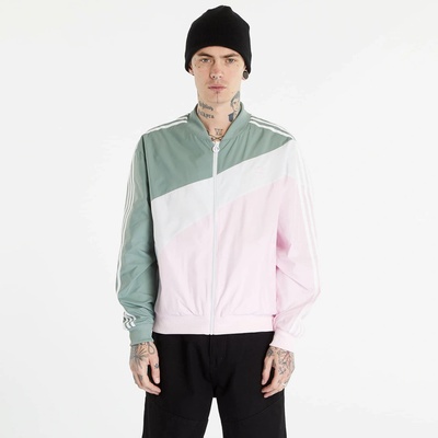 adidas Swirl Woven Track jacket Silver Green / Clear Pink