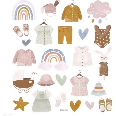 DP Craft Samolepky glitrové Baby Girl 25ks