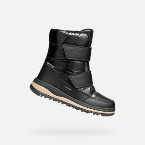 Geox Черни детски зимни обувки Geox Adelhide AB Geox | Cheren | Момичешки | 35