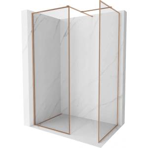 Mexen Kioto-F душ стена Walk-in с рамка 180 x 110 см, прозрачно 8 mm, четкана мед - 800-180-202-04-65-110 (800-180-202-04-65-110)