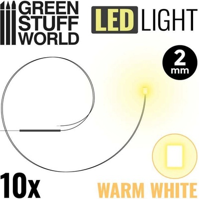 Green Stuff World LED dioda teplá bílá 2 mm 10 ks
