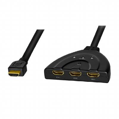 Switch HDMI 3x-1x bidirect, 4K-30Hz, HD0040, LogiLink