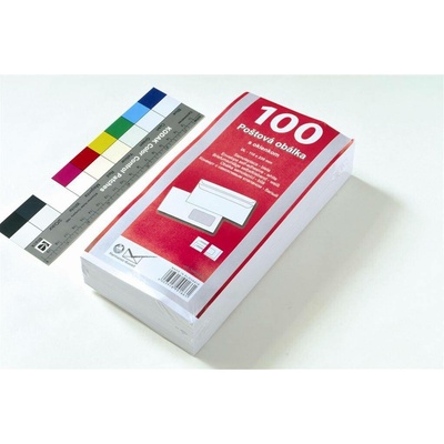 Obálka DL okno vpravo bílá samolepicí přehybová 110x220mm 1ks, baleno po 100ks