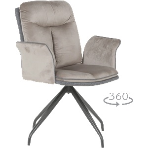 Carmen Трапезен стол marlow 2 - мишо сив bf 2 (3532397) - tierradesign