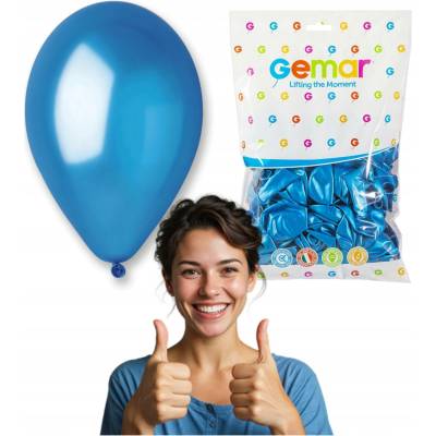 Balónky Gemar metalické 10 palců modré