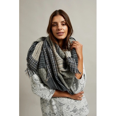 Moodo Бежово-сив дамски шал Moodo Moodo | Siv | ЖЕНИ | UNI