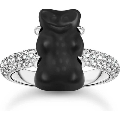 Thomas Sabo TR2478 052 11 Silver prstýnek With Black Gold Bear And Zirconia