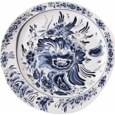 Seletti Jedálenský tanier DIESEL CLASSICS ON ACID HOLLANDIA FLOWERS 28 cm modrý porcelán