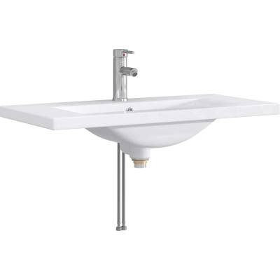 vidaXL Мивка за баня Хром 81 x 40 x 17, 5 см Метал (890236)