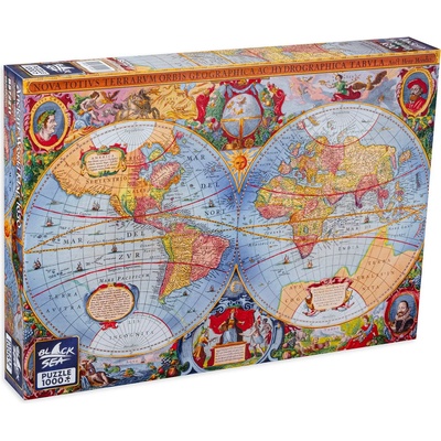 Black Sea Пъзел Black Sea Premium от 1000 части - Антична карта на света, 1630 г (BS72211)
