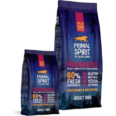 Primal Spirit Dog 60% Wilderness 2 x 12 kg