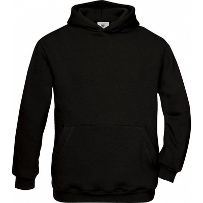 B&C Detská mikina s kapucňou Hooded/kids ČIERNA