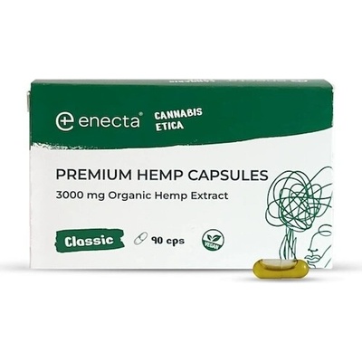 Enecta Konopné CBD kapsuly 10% 3000 mg 90 kapsúl