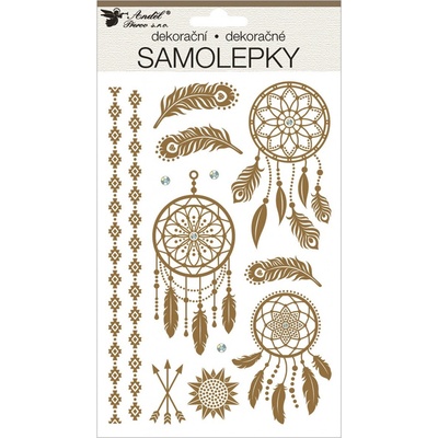 Anděl Přerov Room Decor Samolepky plastické Lapače snů s kamínky 14 5 x 25 cm