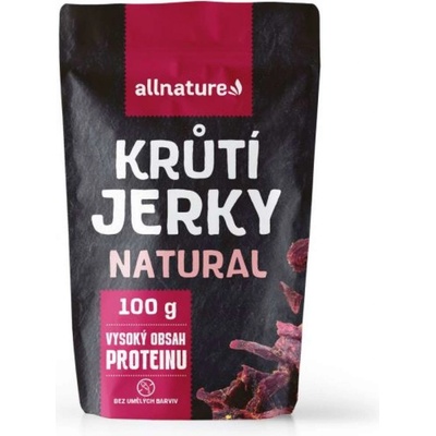 Allnature Turkey Natural jerky sušené krůtí maso 100 g – Zbozi.Blesk.cz