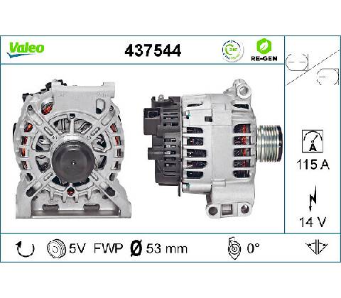 Alternátor VALEO 437544