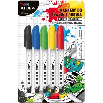 Image 1 of kidea - Маркери за текстил 6 цв