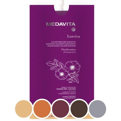 Medavita Luxviva Barvící šampon s filtry Měděná 30 ml