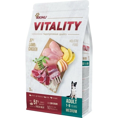 Akinu Vitality Jehněčí & kuřecí středních plemen 3 kg