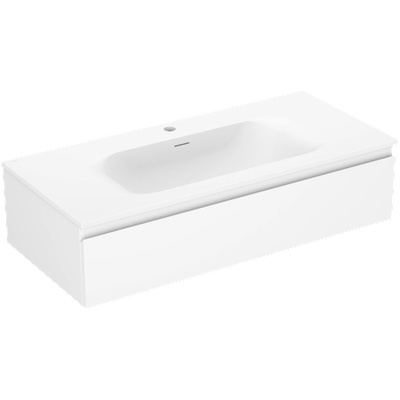 Mexen Orio шкафче за баня 100 см с мивка Vela, 1 чекмедже, бял мат - 91A10-10023-1-BF01-W23M01 (91A10-10023-1-BF01-W23M01)