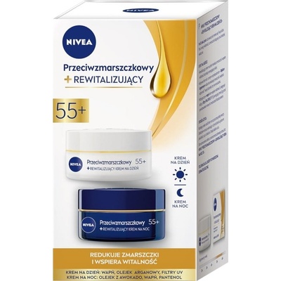 Nivea Modelující noční krém proti vráskám+ 55+ 50 ml + Modelující denní krém proti vráskám+ 55+ 50 ml