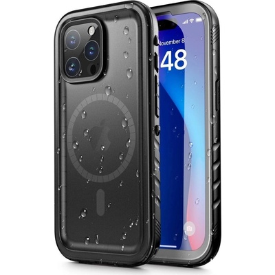 Tech-Protect Shellbox MagSafe IP68 Waterproof Case - ударо и водоустойчив кейс с MagSafe за iPhone 15 Pro Max (черен)