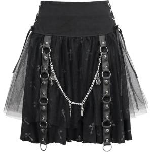 Devil fashion дамска пола devil fashion - sweet pandemonium - ЧЕРЕН - skt15701