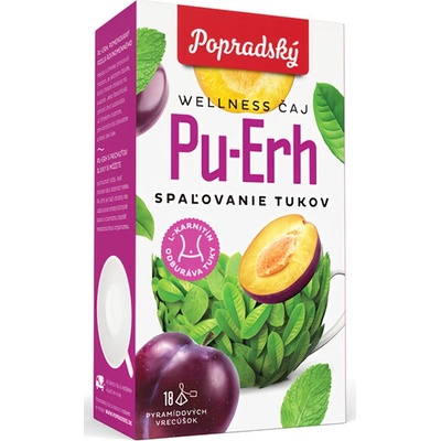Popradský Wellness čaj Pu-Erh spaľovanie tukov s L-karnitínom